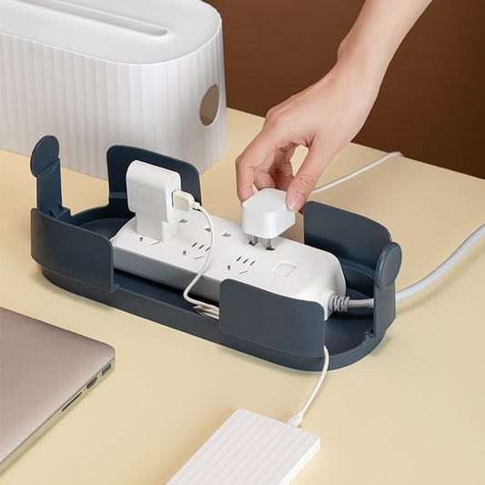 Universal Cable Management Box - Dust-Proof Power Strip Organizer