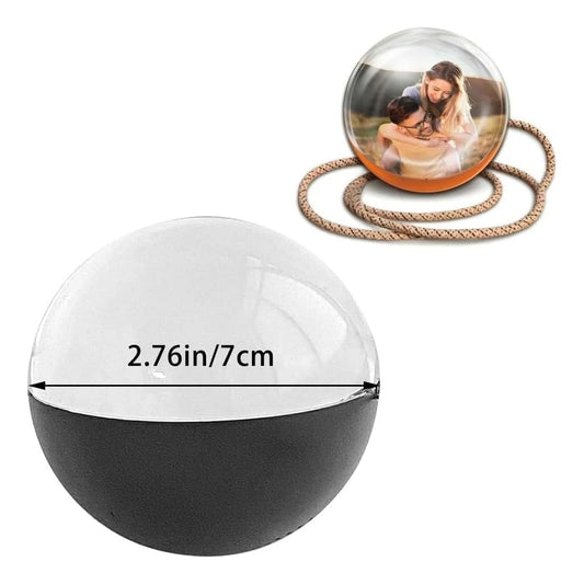3D Photo Video Display Ball - Personalized Memory Orb with LED Light & App Control