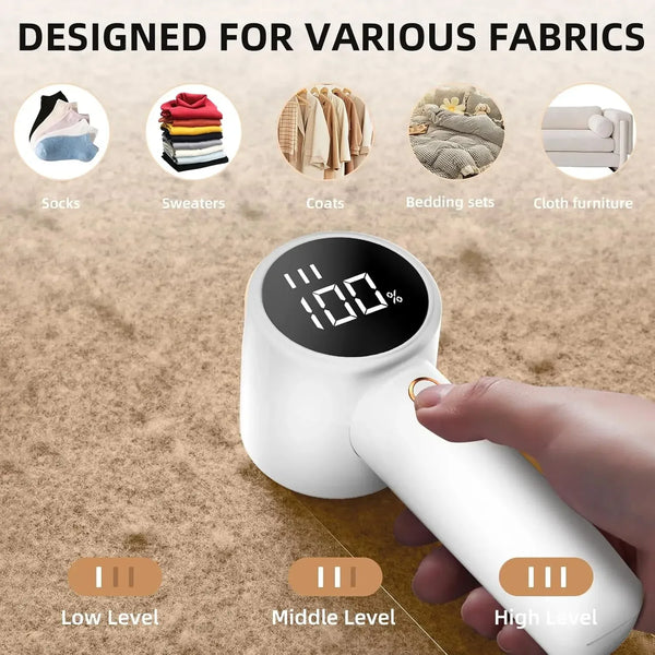 Electric Fabric Shaver - Rechargeable Lint & Pilling Remover for Sweaters, Clothes & Furniture