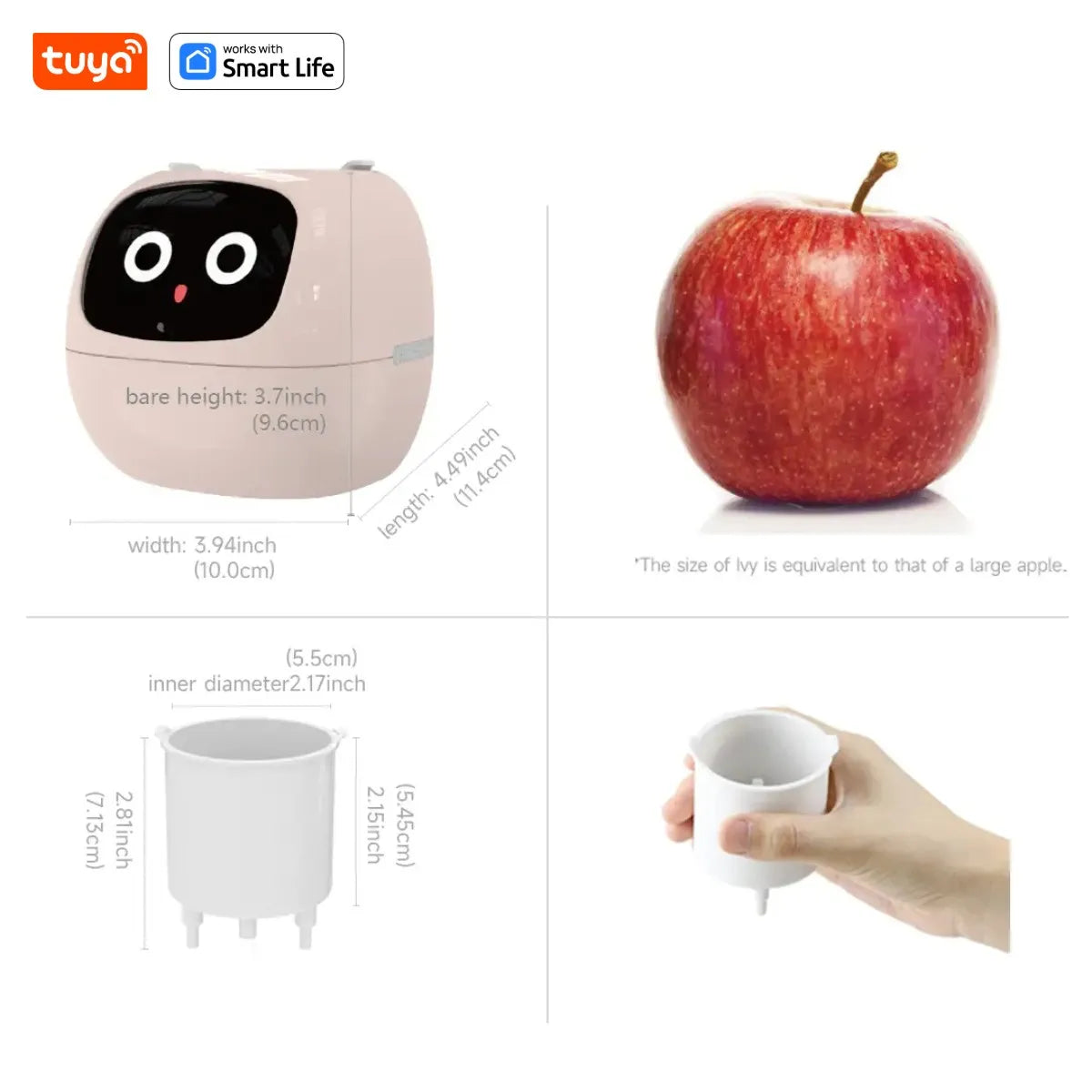 Smart Plant Pot with Automatic Watering - AI App Control & Soil Sensors for Healthy Plants