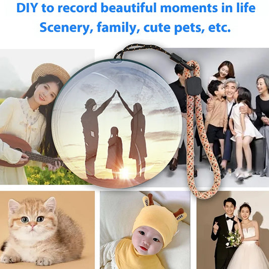 3D Photo Video Display Ball - Personalized Memory Orb with LED Light & App Control